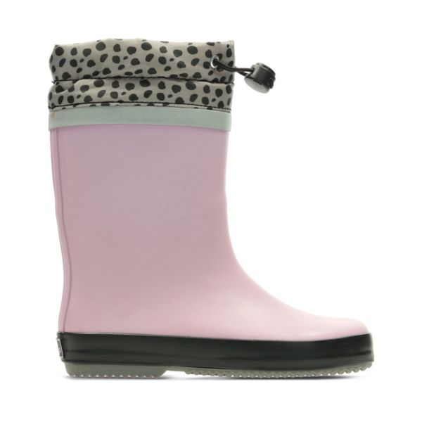 Clarks Girls Tarri Tie Kid Wellies Pink | CA-3261459